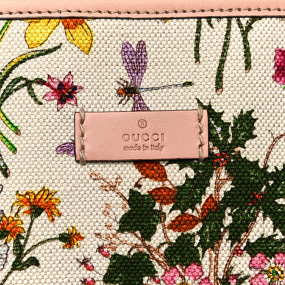 Gucci Canvas Flora Floral Medium Jolicoeur Tote White 12 of 13