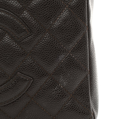 Chanel Caviar Quilted Petit Shopping Tote PST Dark Brown 10 of 11
