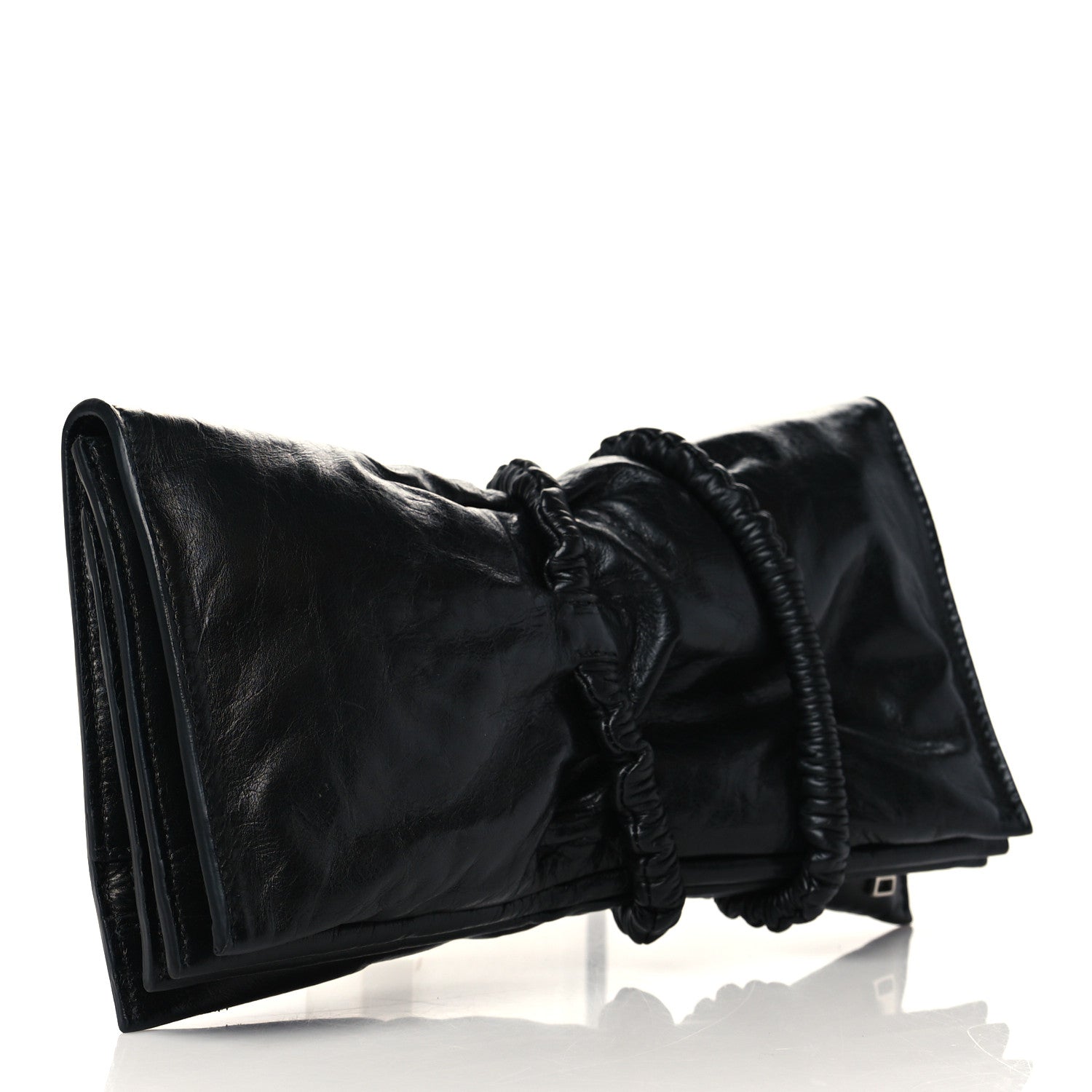 Bottega Veneta Calfskin Padded Bi Fold Clutch Black 3 of 6