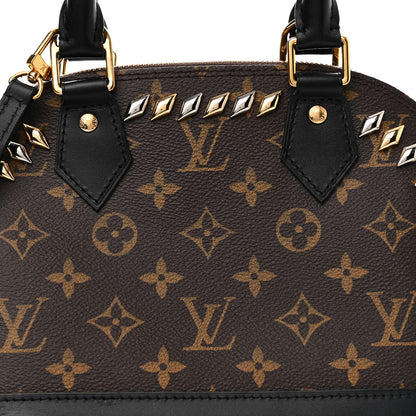 Louis Vuitton Monogram Macassar Studded Alma BB 8 of 15
