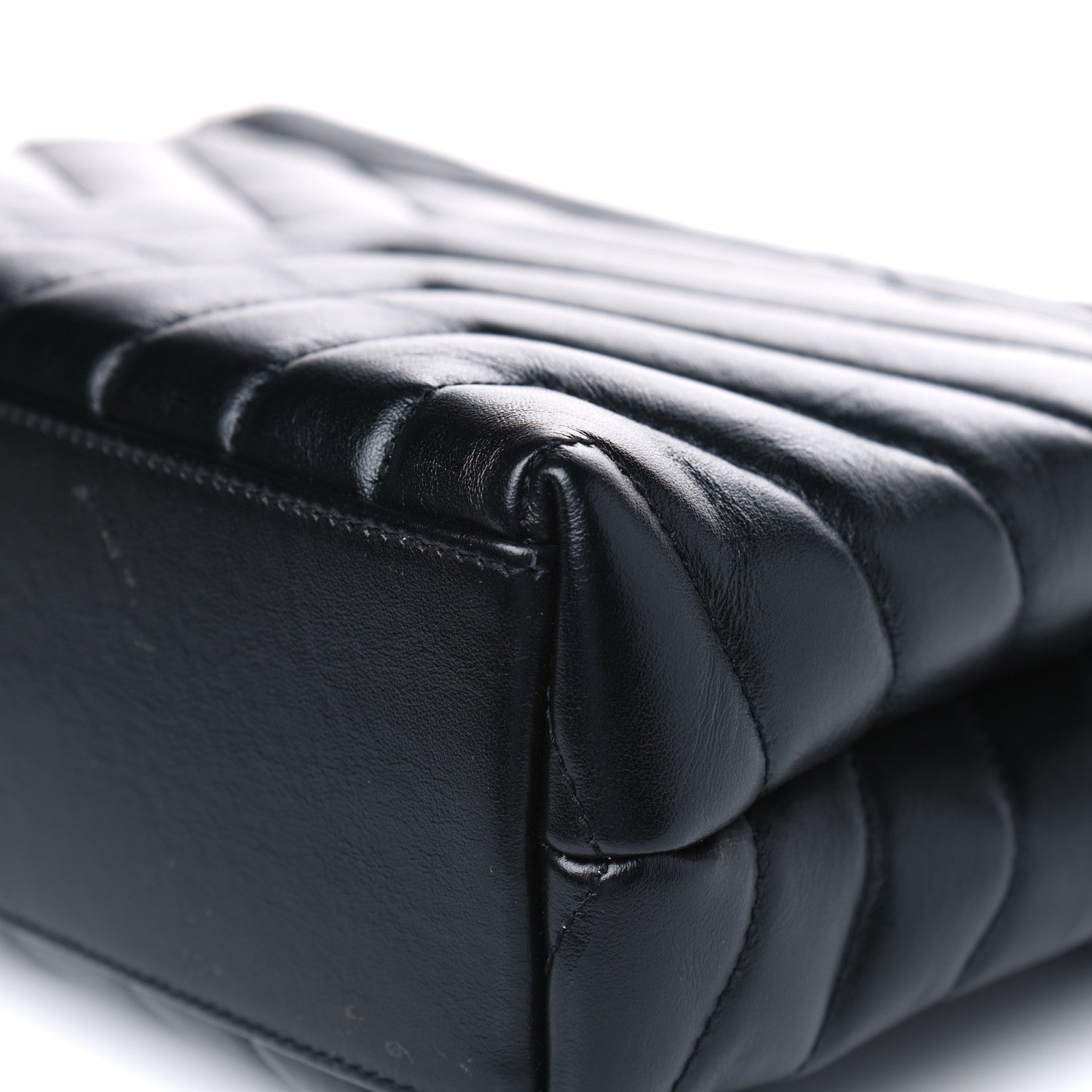 Saint Laurent Calfskin Y Quilted Monogram Small Loulou Chain Satchel Black 8 of 9