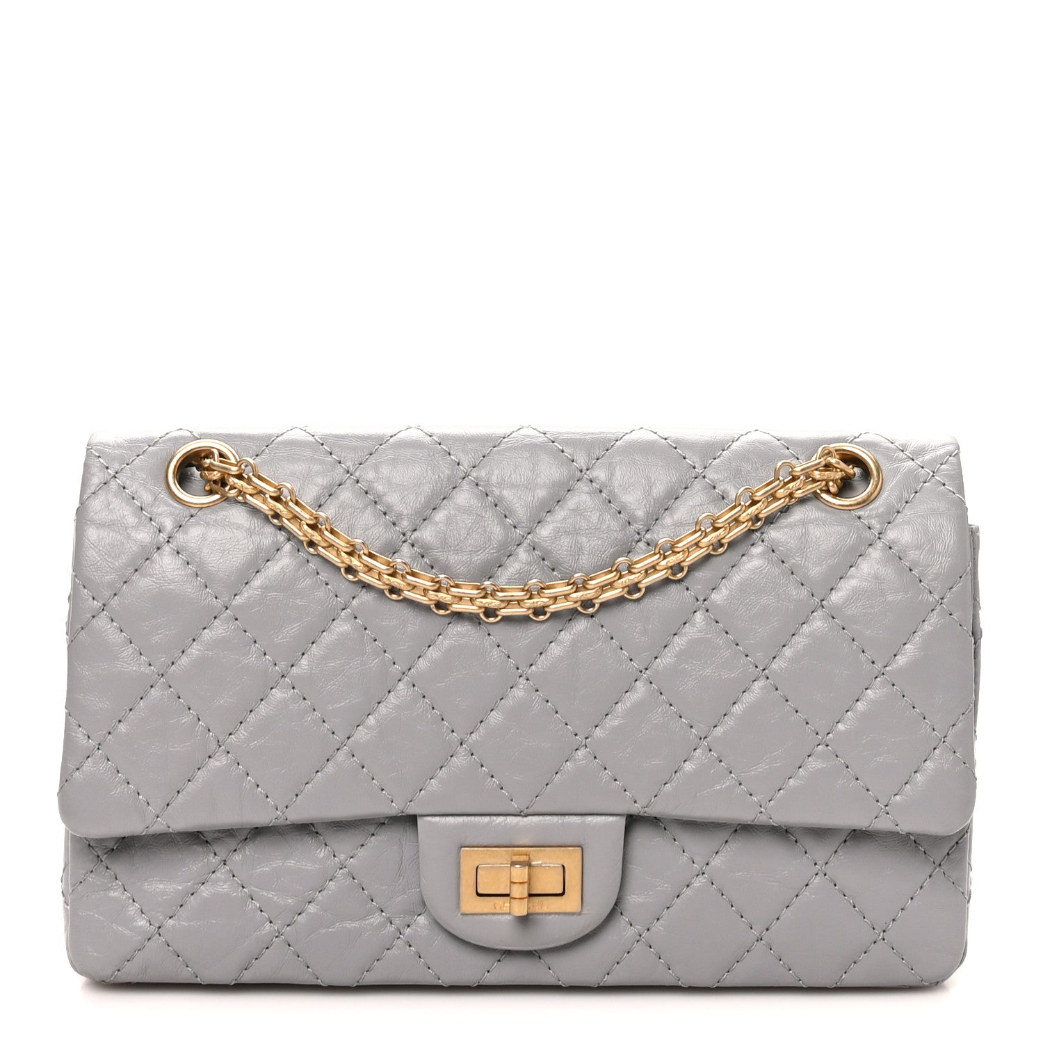 Chanel Aged Calfskin Quilted 2.55 Reissue 225 Flap Grey 1 of 10