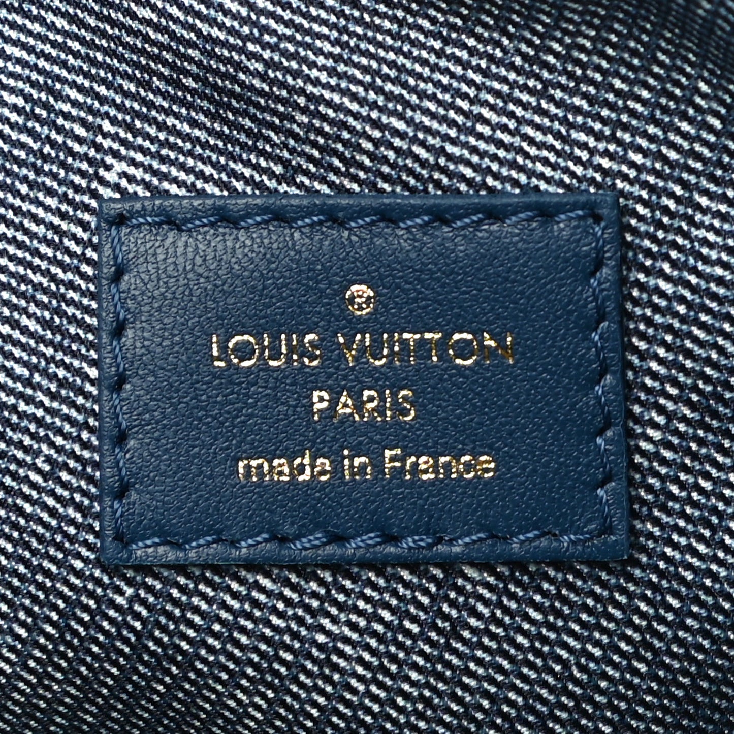 Lambskin Embossed Monogram Coussin PM Denim Blue