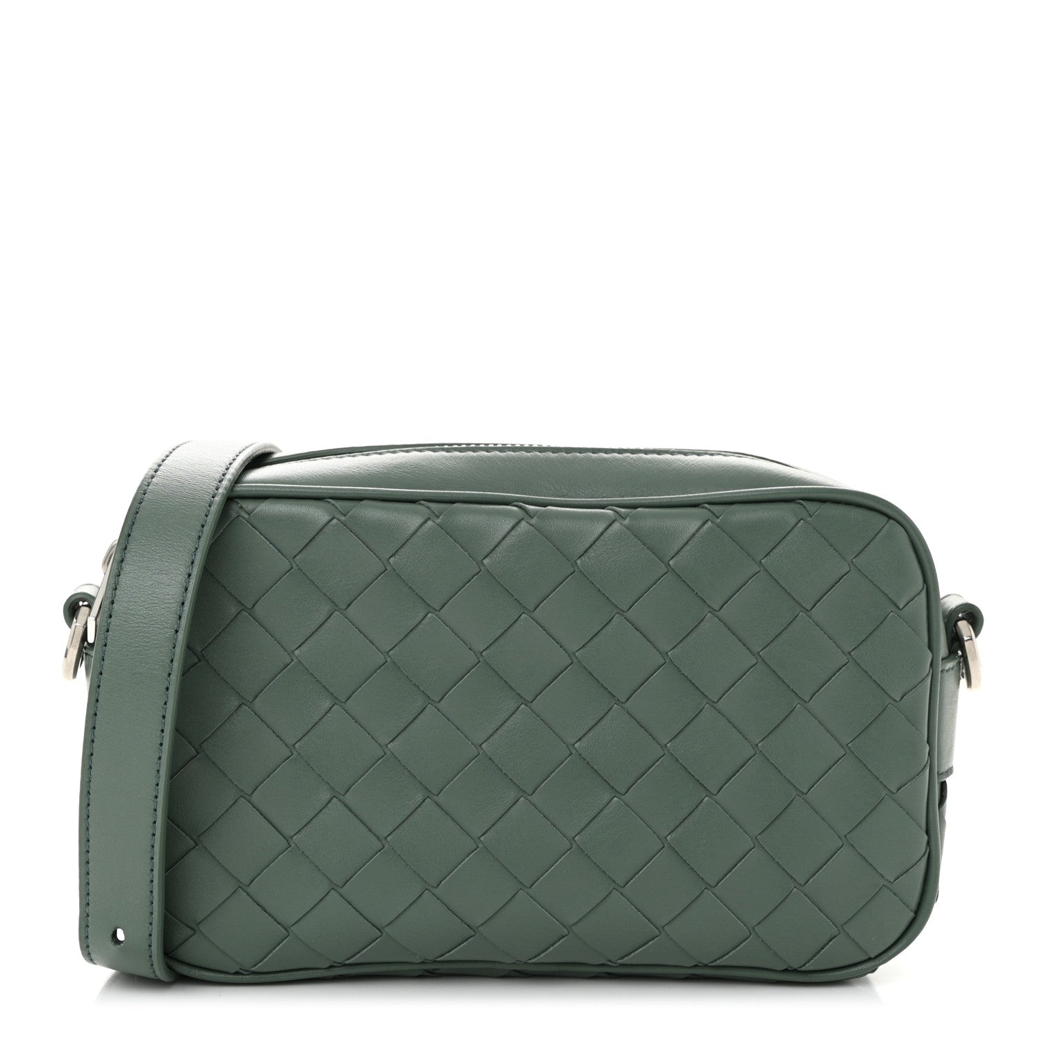 Bottega Veneta Calfskin Intrecciato Small Camera Bag Aloe 1 of 10