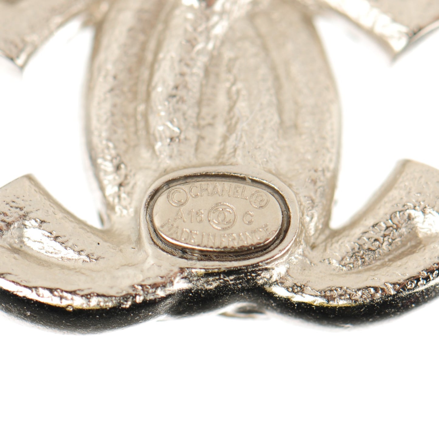 Crystal Double CC Earrings Silver