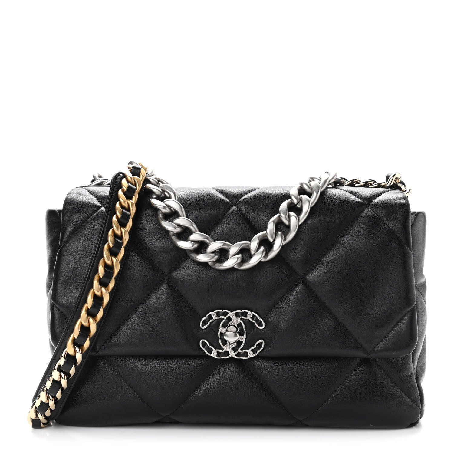 Chanel Lambskin Quilted Large Chanel 19 Flap Black 1 of 11