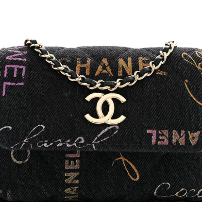 Chanel Denim Quilted Denim Mood Belt Bag Black Multicolor 8 of 11