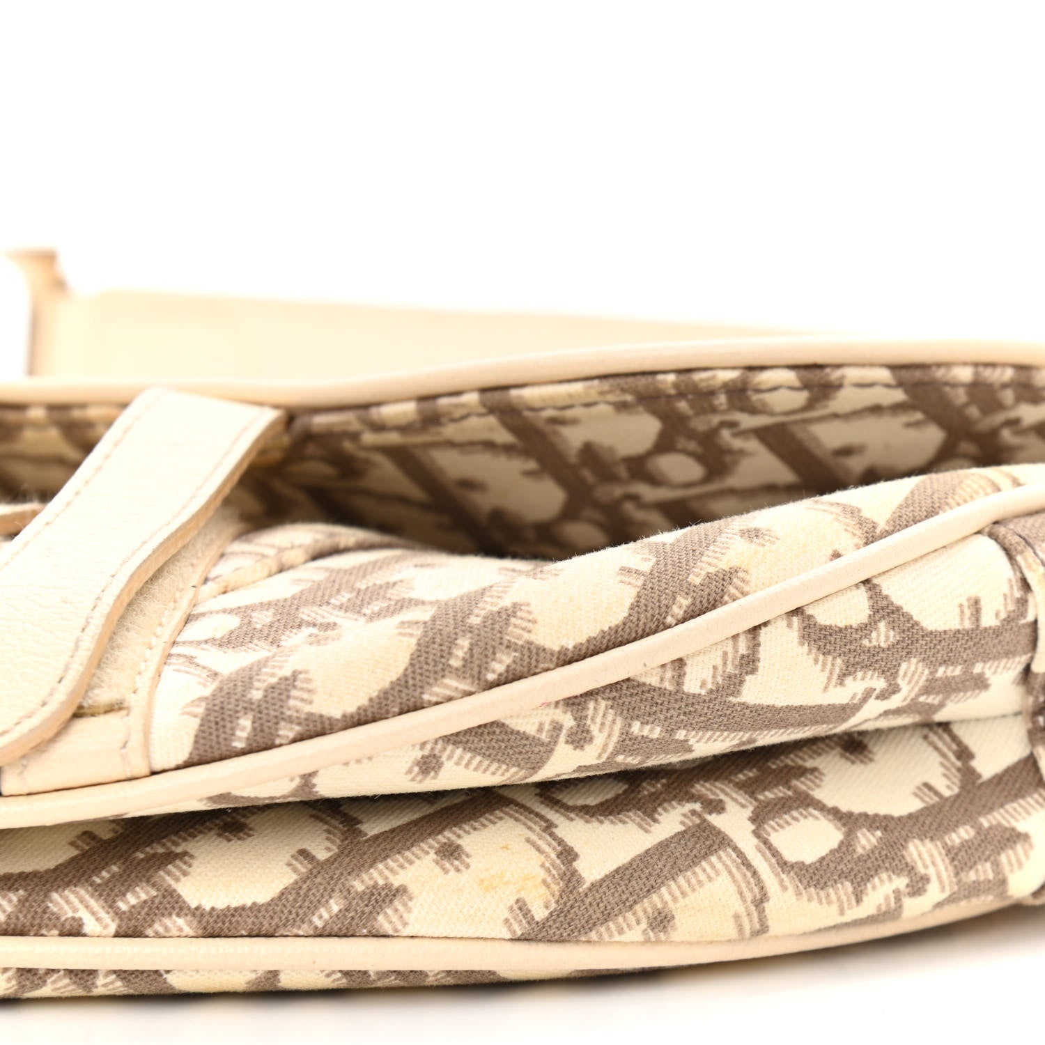 Christian Dior Monogram Vintage Flowers Saddle Bag Beige 9 of 21