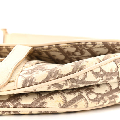 Christian Dior Monogram Vintage Flowers Saddle Bag Beige 9 of 21