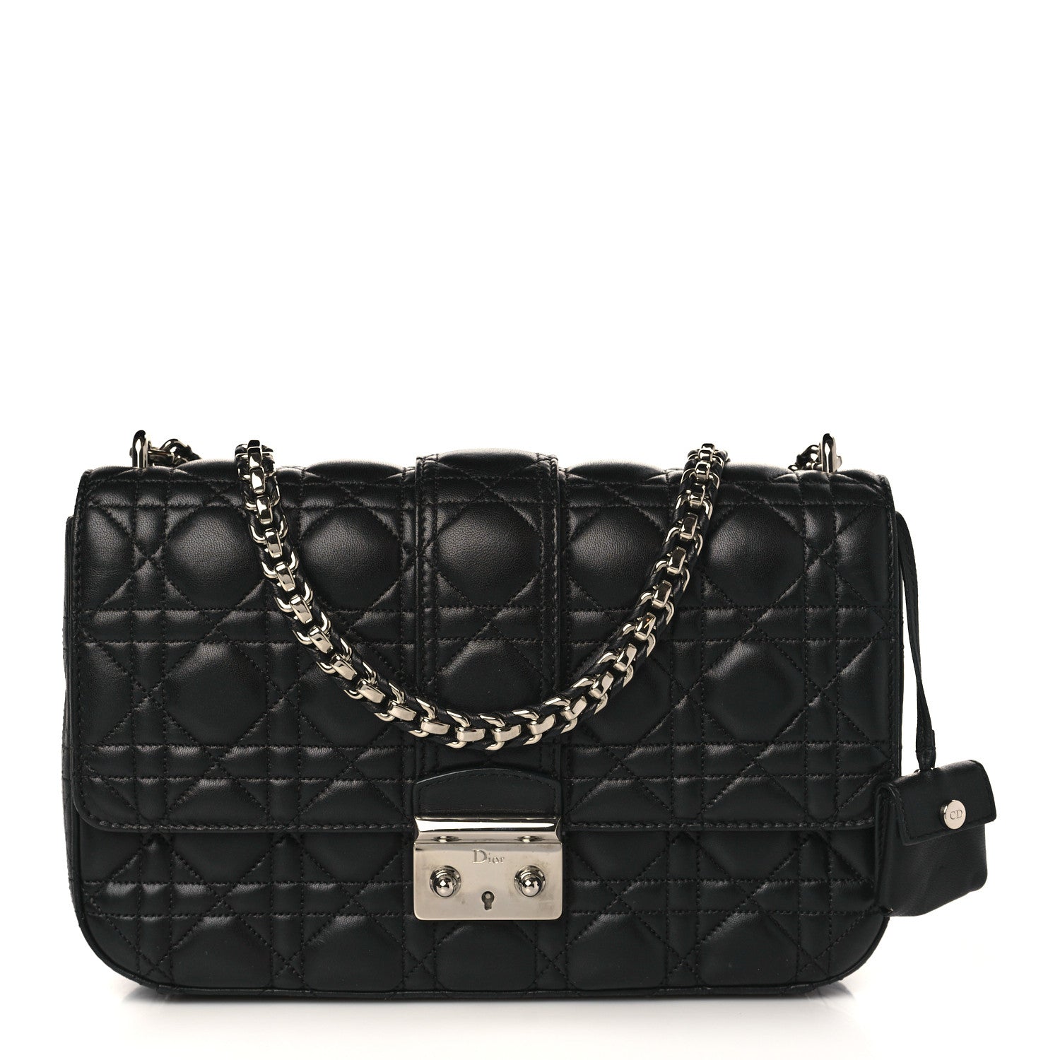 Christian Dior Lambskin Cannage Medium Miss Dior Flap Black 2 of 9