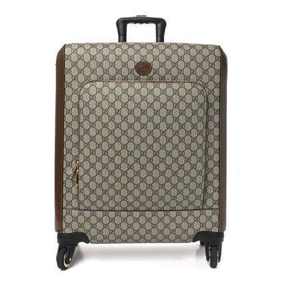 Gucci GG Supreme Monogram Azalea Calfskin Retro Interlocking G Small Savoy Cabin Trolley Beige Ebony Brown Sugar 1 of 9