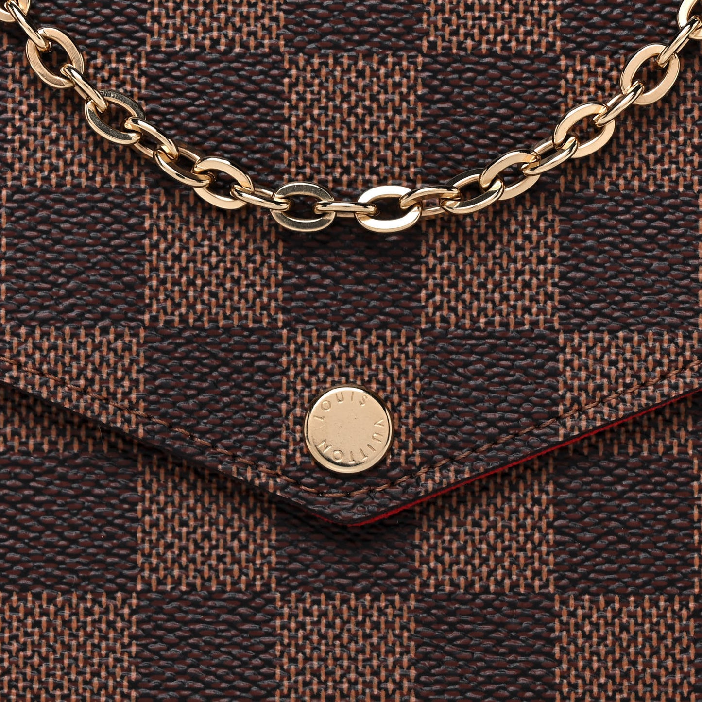 Damier Ebene Pochette Felicie Chain Wallet