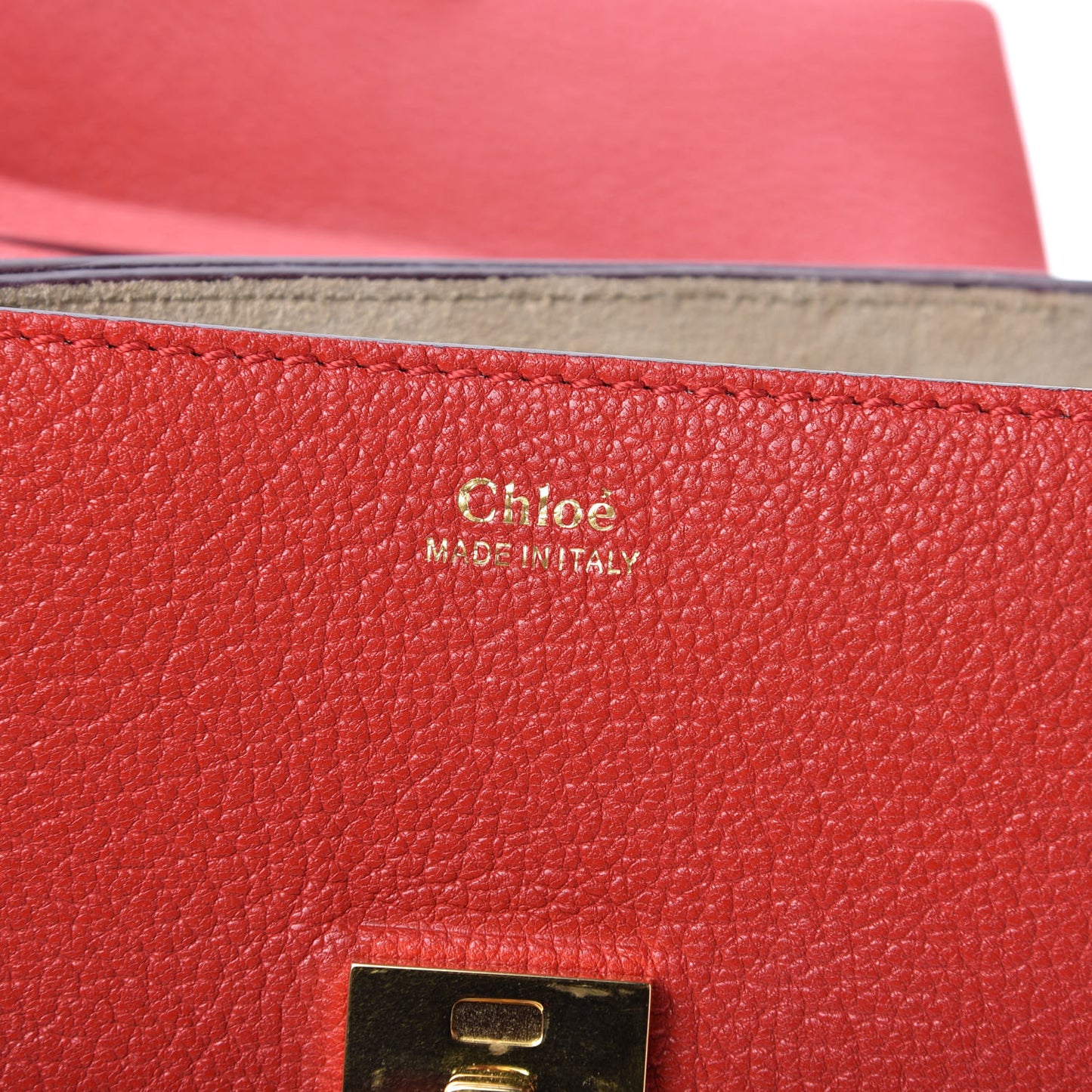 Grained Lambskin Mini Drew Shoulder Bag Plaid Red
