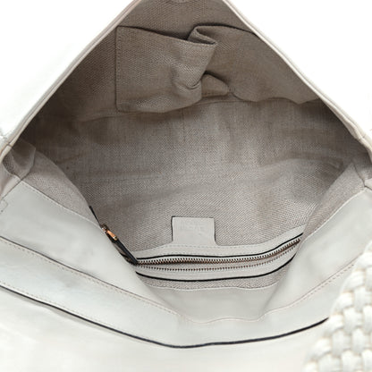 Gucci Calfskin Handmade Medium Flap Shoulder Bag Off White 5 of 5