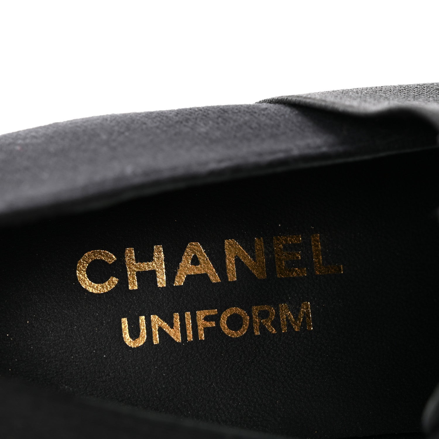 Chanel Calfskin Elastic Lace Up Cap Toe CC Loafers 35 Black 8 of 9