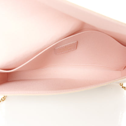 Louis Vuitton Damier Azur Pochette Felicie Chain Wallet Rose Ballerine 6 of 16