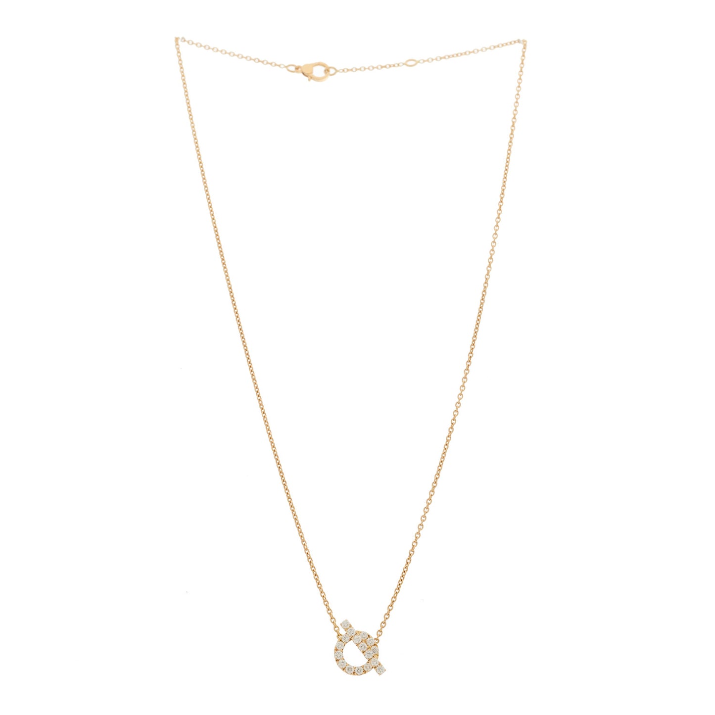18K Rose Gold Diamond Finesse Pendant Necklace