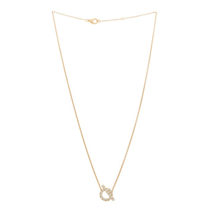 Hermes 18K Rose Gold Diamond Finesse Pendant Necklace 3 of 6
