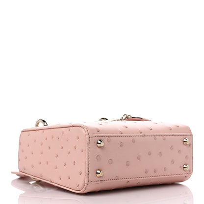 Christian Dior Ostrich Mini Lady Dior Light Pink 4 of 9