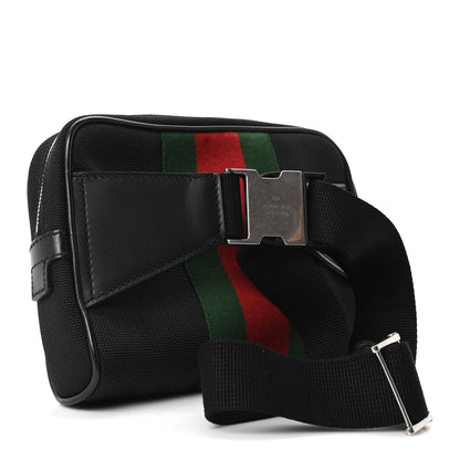 Gucci Canvas Web Slim Belt Bag Black 2 of 9