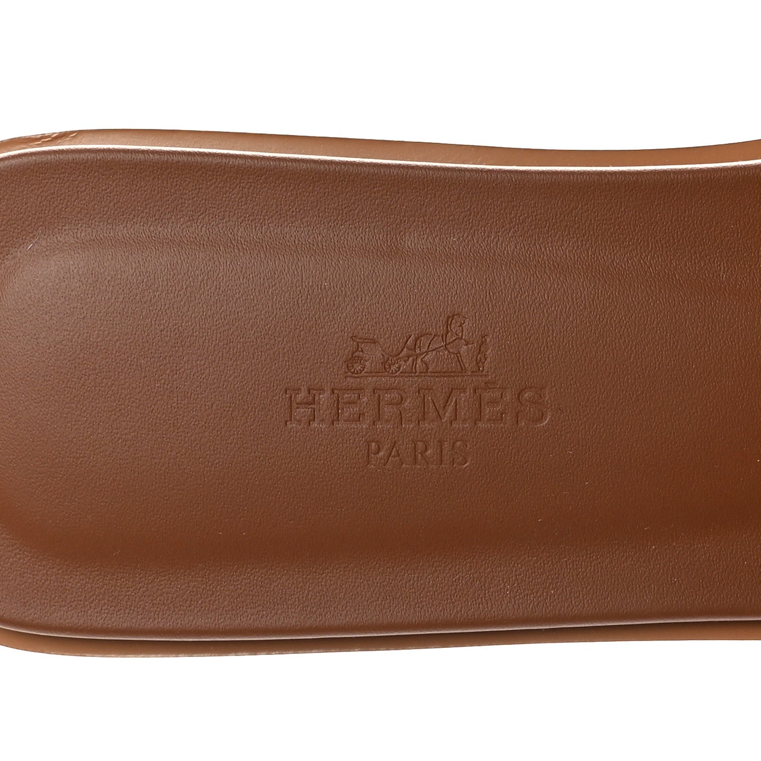 Hermes Box Calfskin Oran Sandals 37 Gold 7 of 9