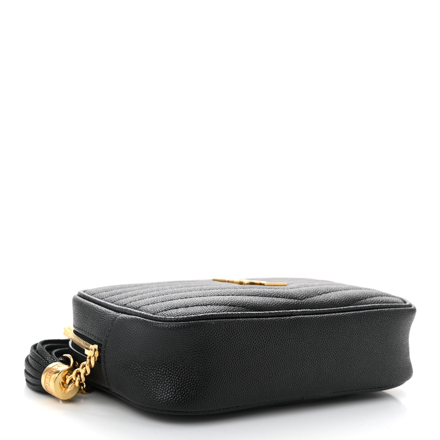 Saint Laurent Grain De Poudre Matelasse Monogram Mini Lou Camera Bag Black 4 of 11