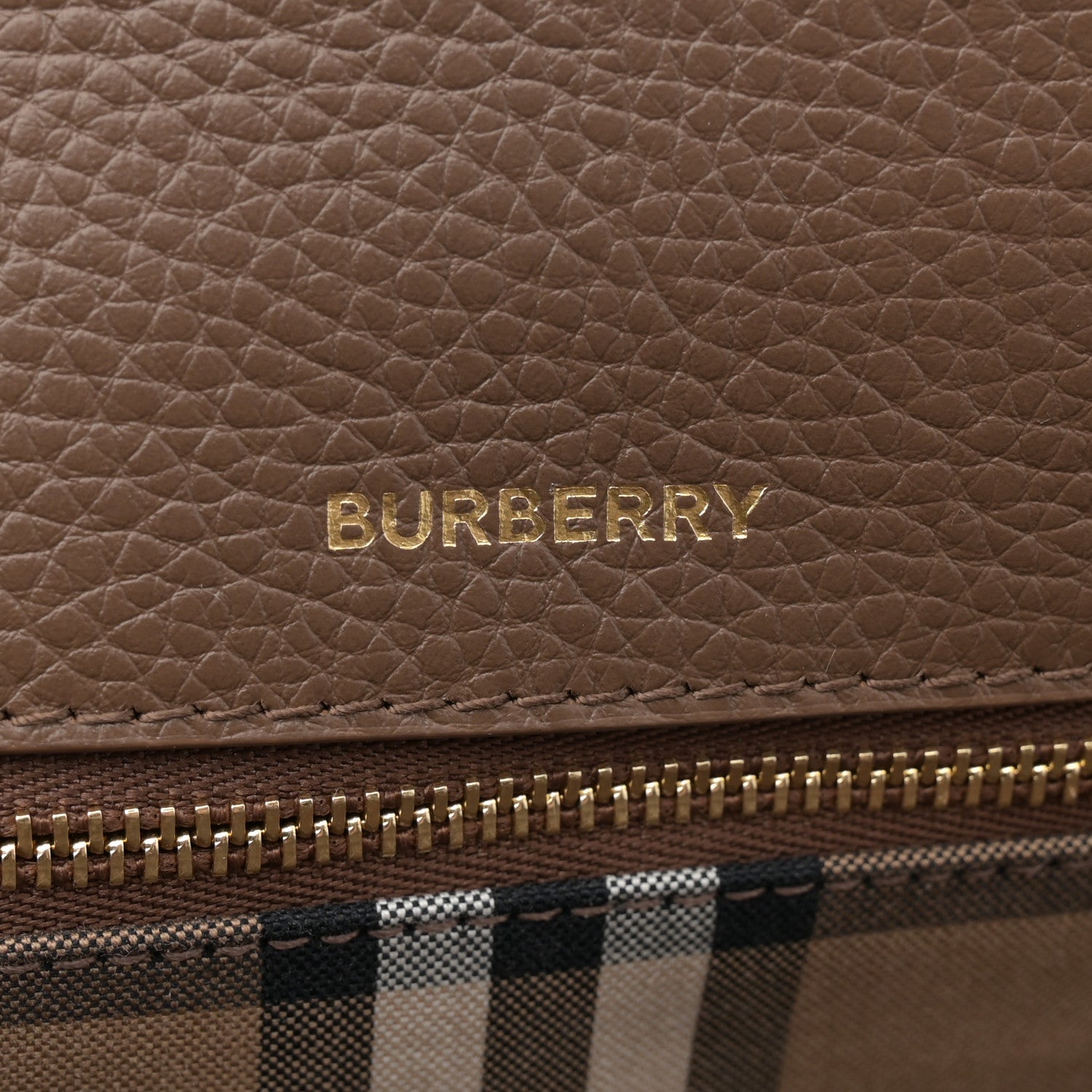 Burberry Grainy Calfskin Medium London Tote Bag Earth 6 of 12