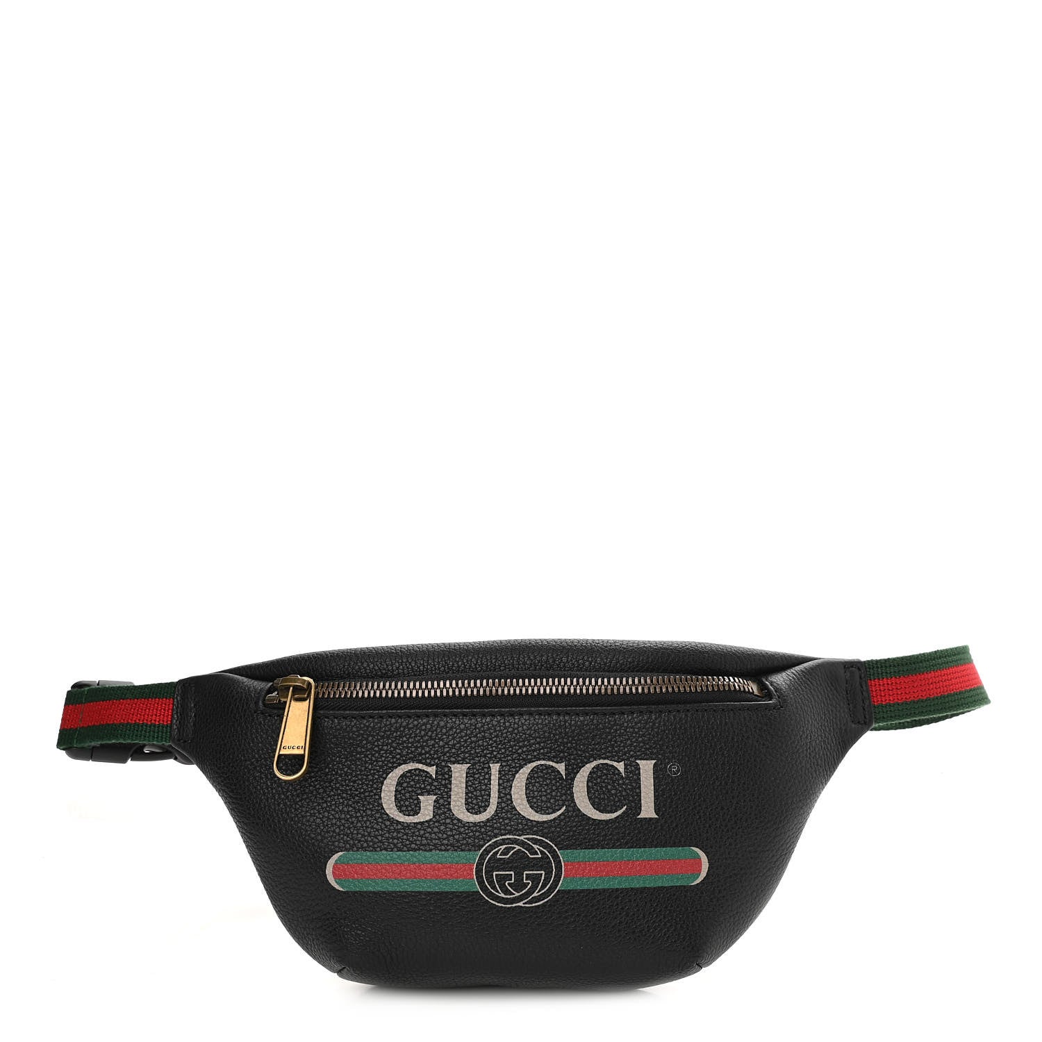 Gucci Grained Calfskin Small Logo Belt Bag Black 1 of 11
