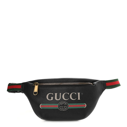 Gucci Grained Calfskin Small Logo Belt Bag Black 1 of 11