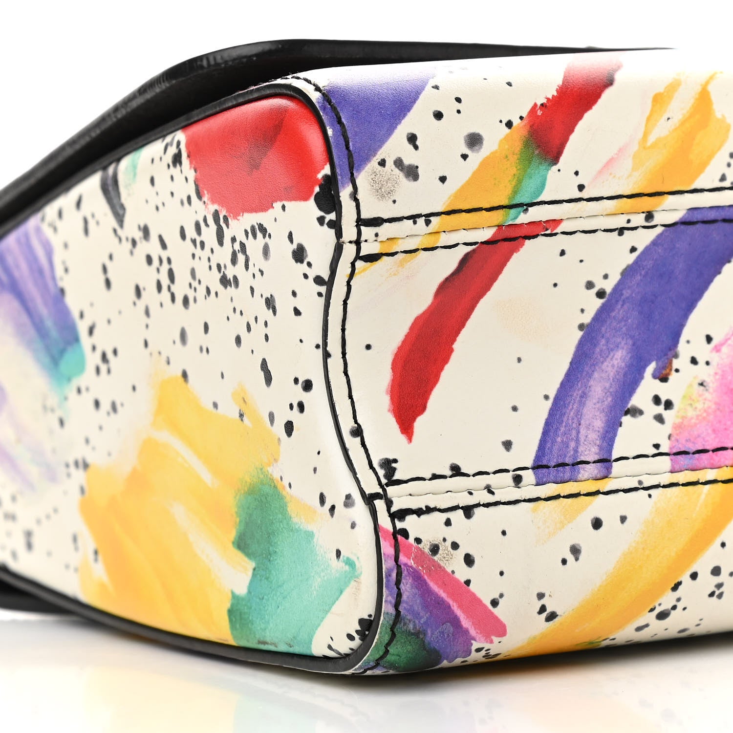 Louis Vuitton Calfskin Splash Print Twist Shoulder Bag MM White 8 of 10