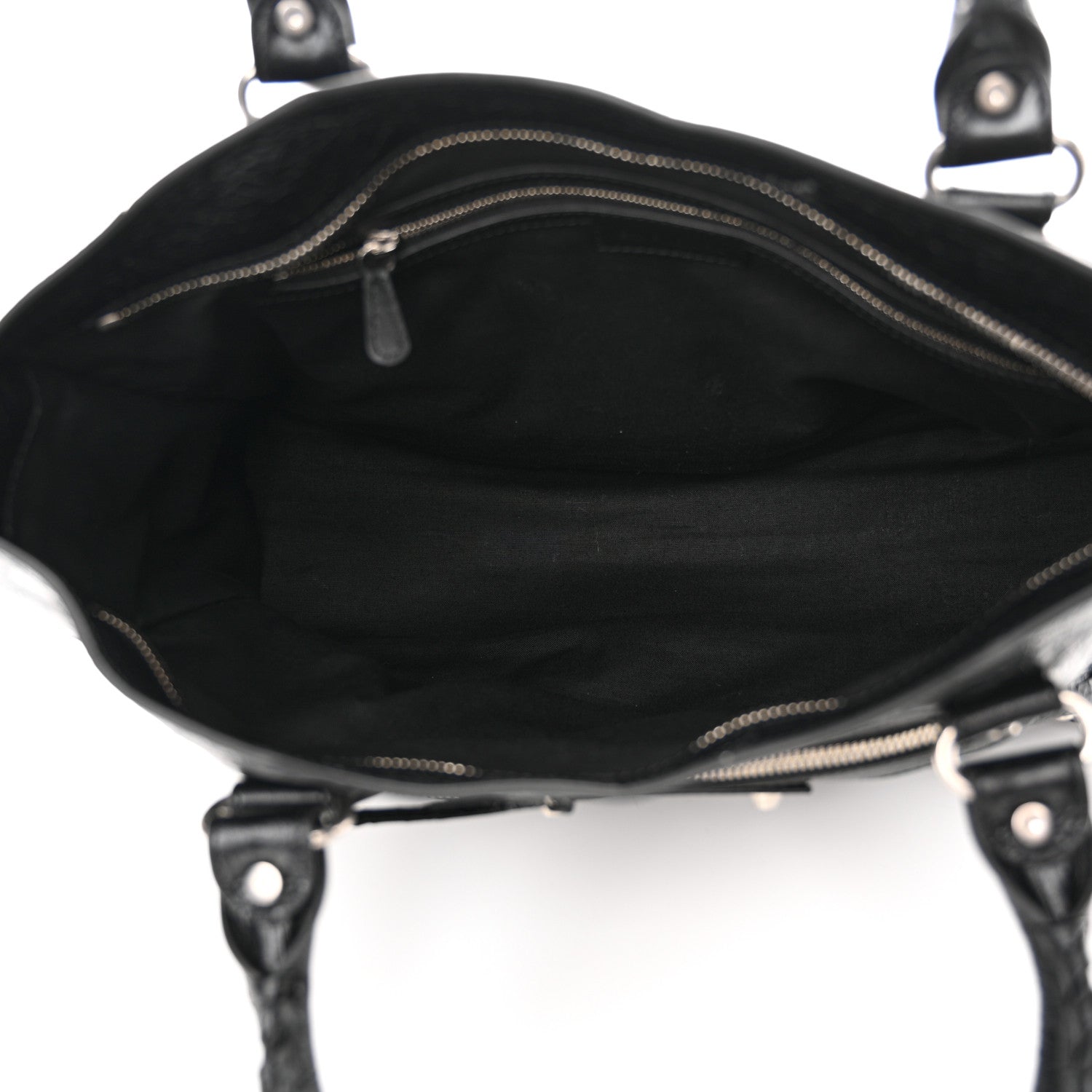 Balenciaga Agneau Arena Silver Hardware Medium Le City Black 5 of 12