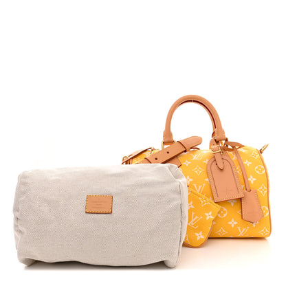 Louis Vuitton Calfskin Monogram Speedy P9 Bandouliere 25 Jaune Mat 4 of 13