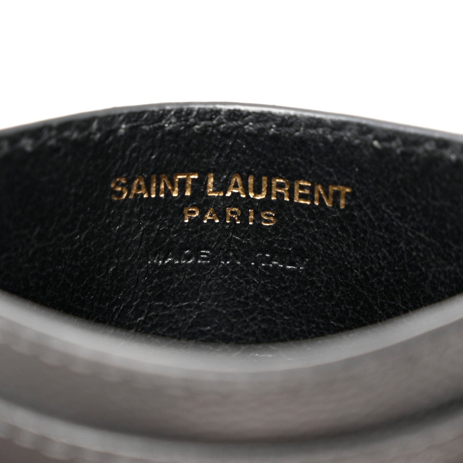 Saint Laurent Grain De Poudre Matelasse Chevron Monogram Credit Card Case Storm 7 of 7