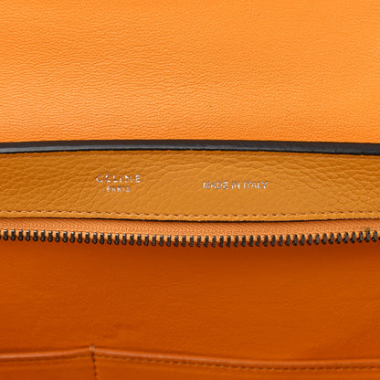 Celine Drummed Calfskin Suede Medium Trapeze Ocre 6 of 12