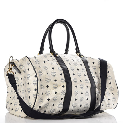 MCM Visetos Weekender Duffle Bag White 4 of 33