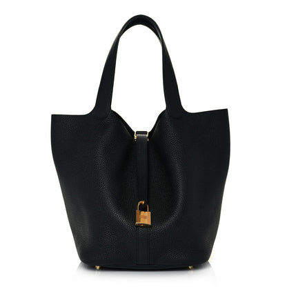 Hermes Taurillon Clemence Picotin Lock 26 GM Black 1 of 11