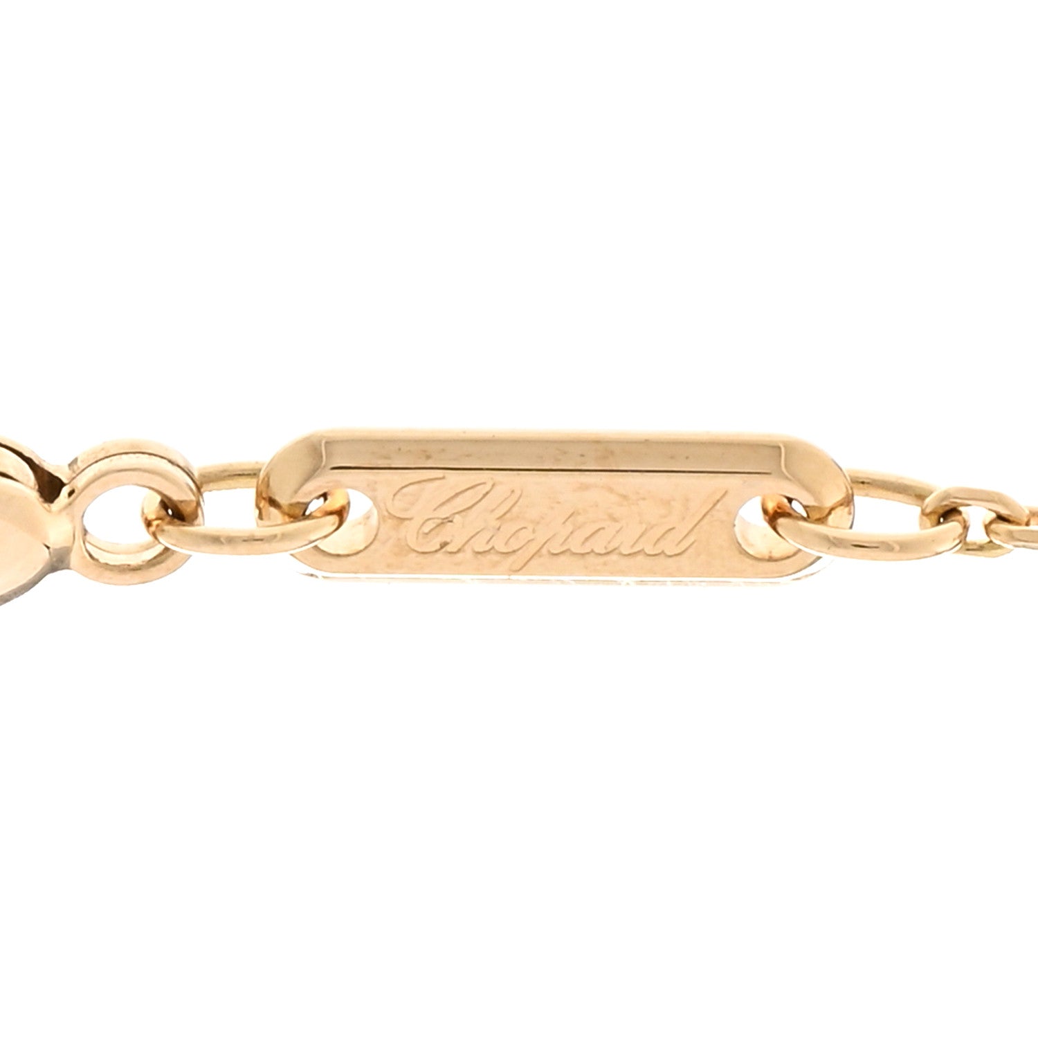 Chopard 18K Yellow Gold Diamond Happy Diamonds Icons Floating Heart Pendant Necklace 4 of 4