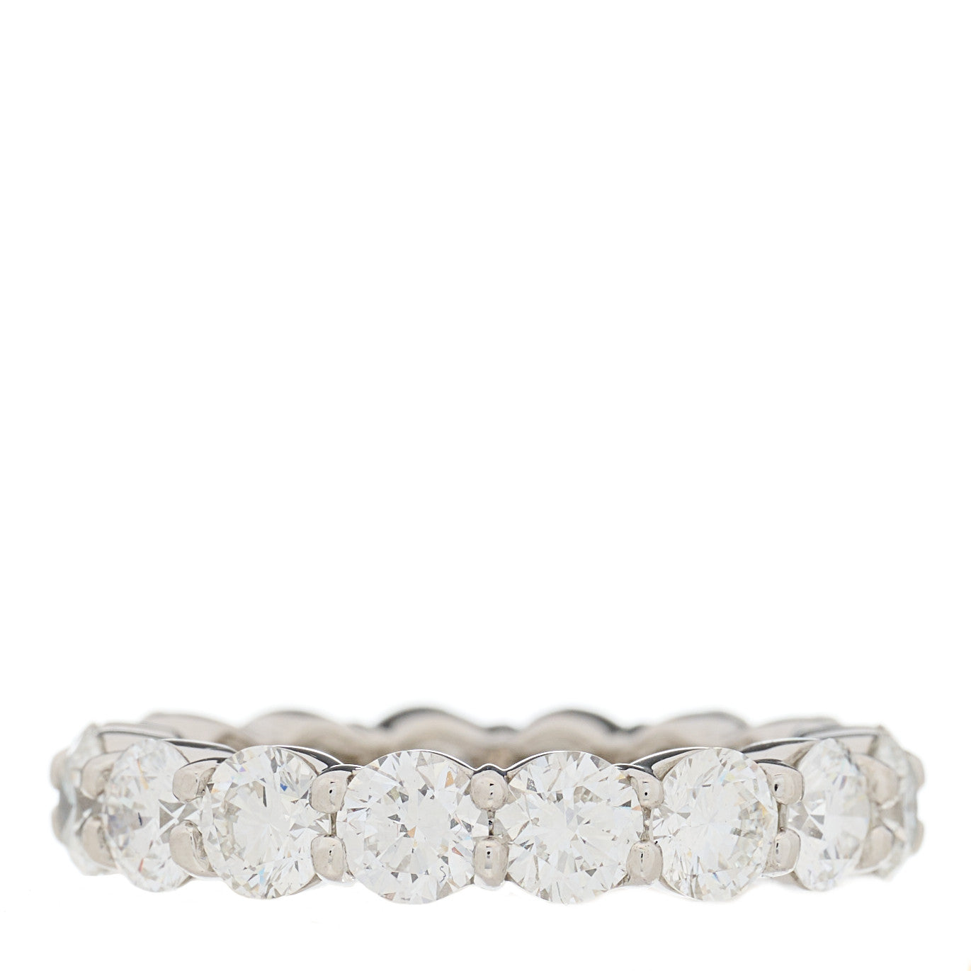Platinum Diamond 3.60ct Eternity Band Ring 49 5