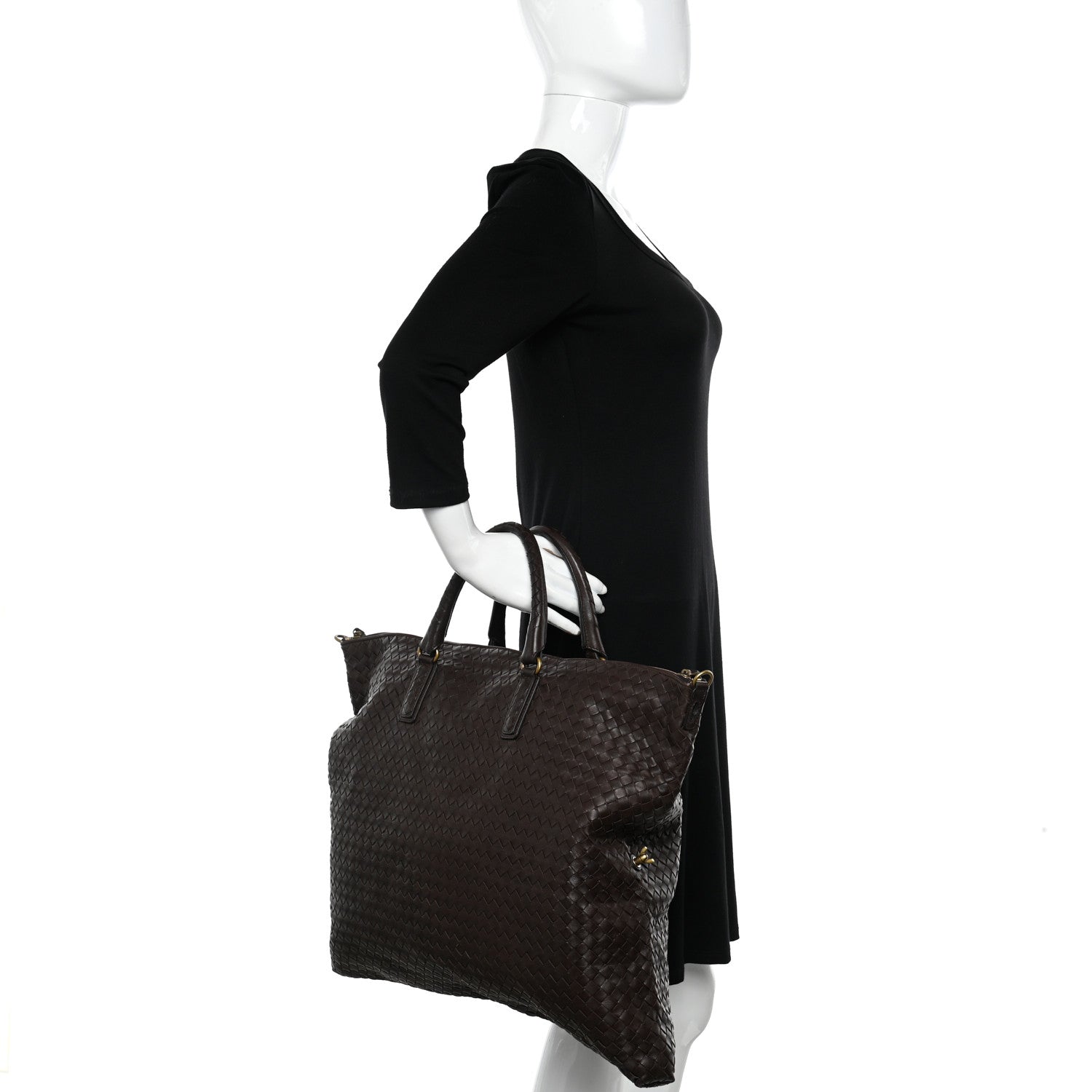 Bottega Veneta Nappa Intrecciato Maxi Convertible Tote Ebano 2 of 9