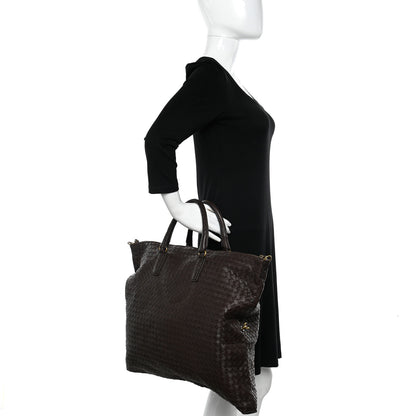 Bottega Veneta Nappa Intrecciato Maxi Convertible Tote Ebano 2 of 9
