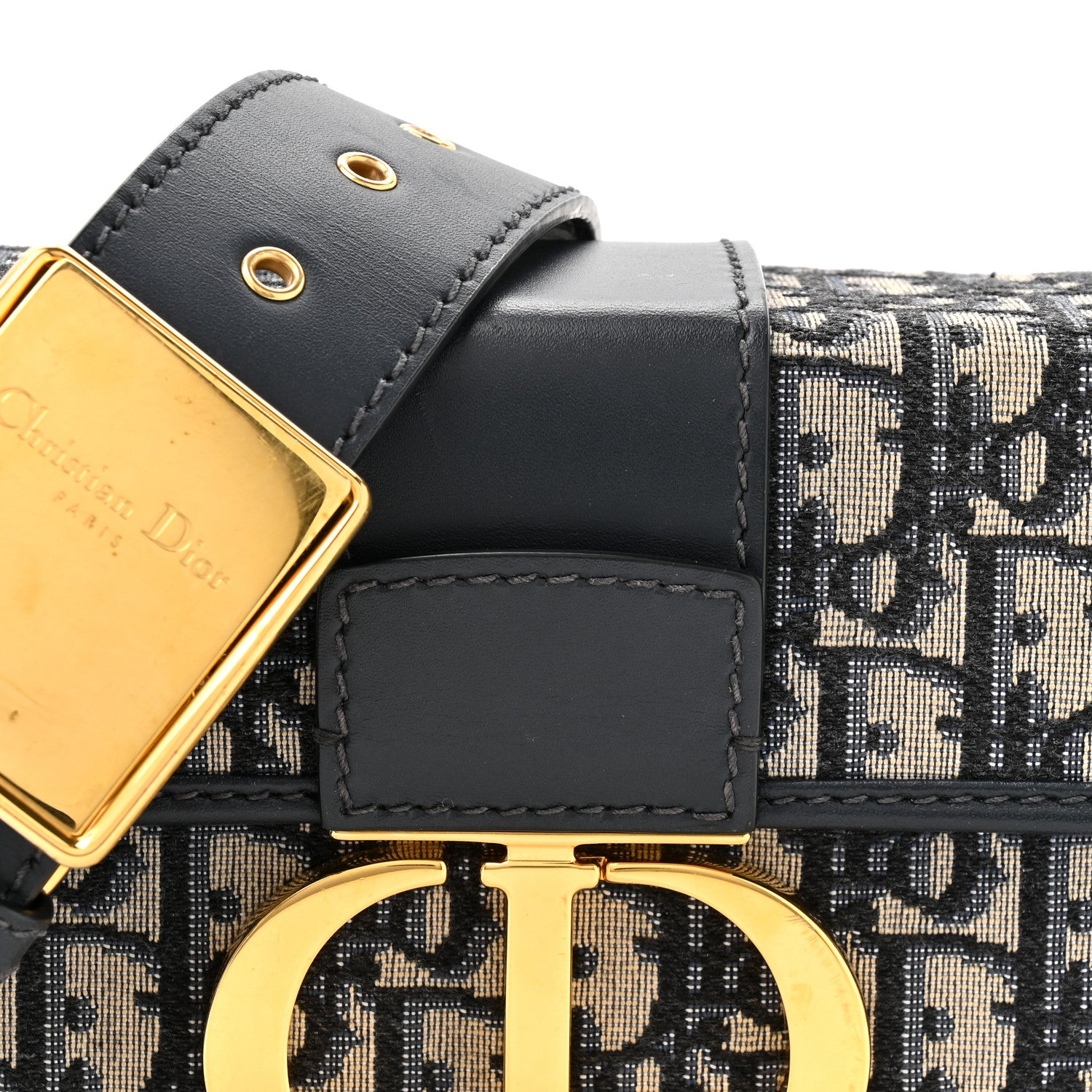 【新品】CHRISTIAN DIOR 八角形ボックス Christian Dior Oblique 30 Montaigne Box Bag Blue 1832816