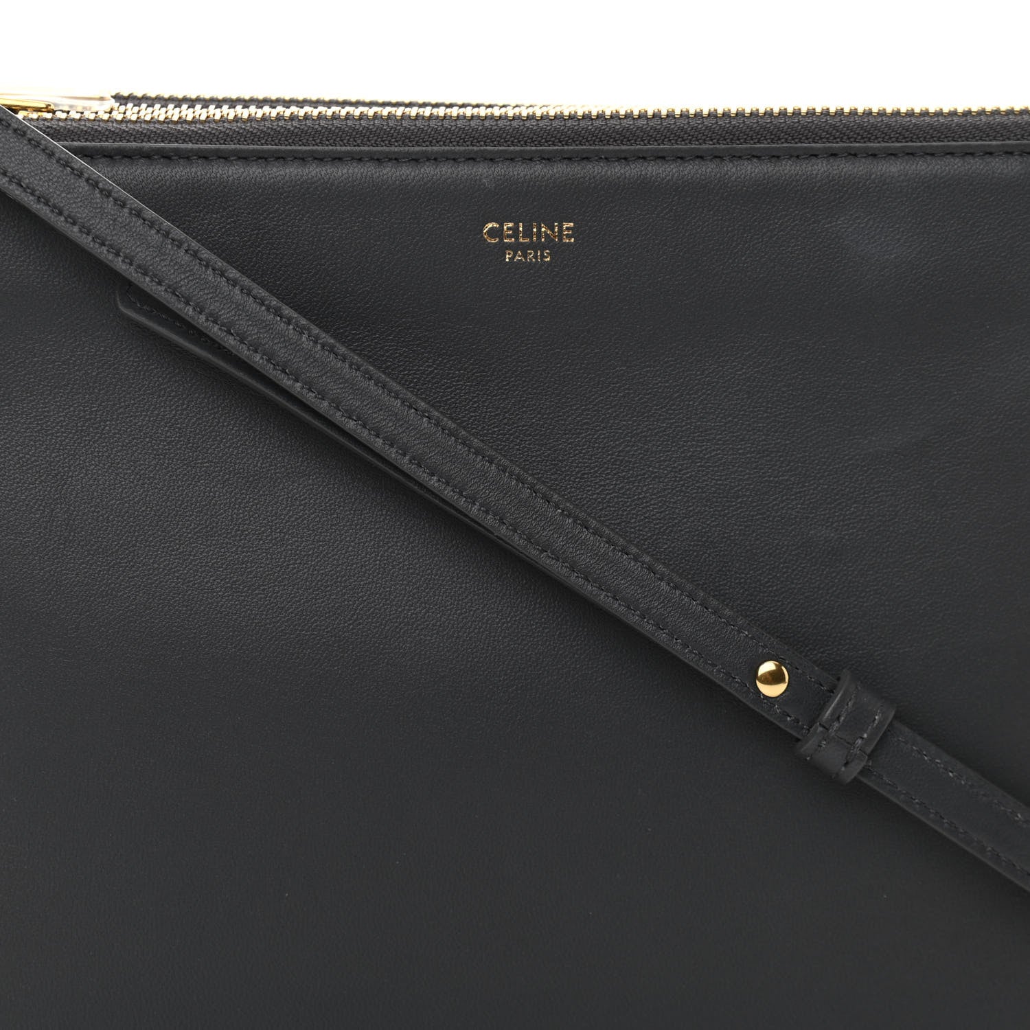 Celine Lambskin Large Trio Crossbody Bag Kohl 12 of 12
