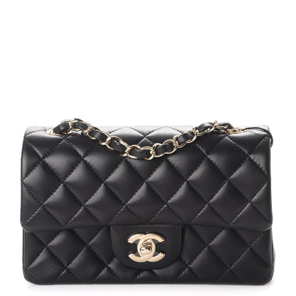 Chanel Lambskin Quilted Mini Rectangular Flap Black 1 of 8