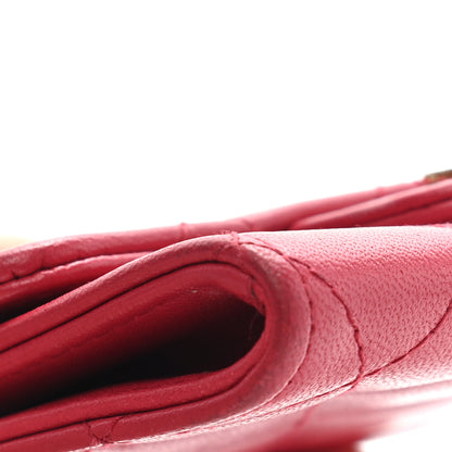 Chanel Lambskin Quilted Flap Card Holder Red 9 of 9