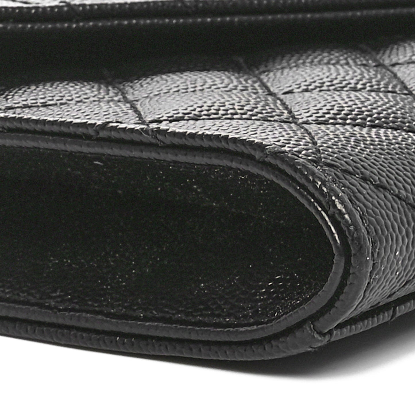 Grain De Poudre Textured Mixed Matelasse Triquilt Monogram Clutch Black