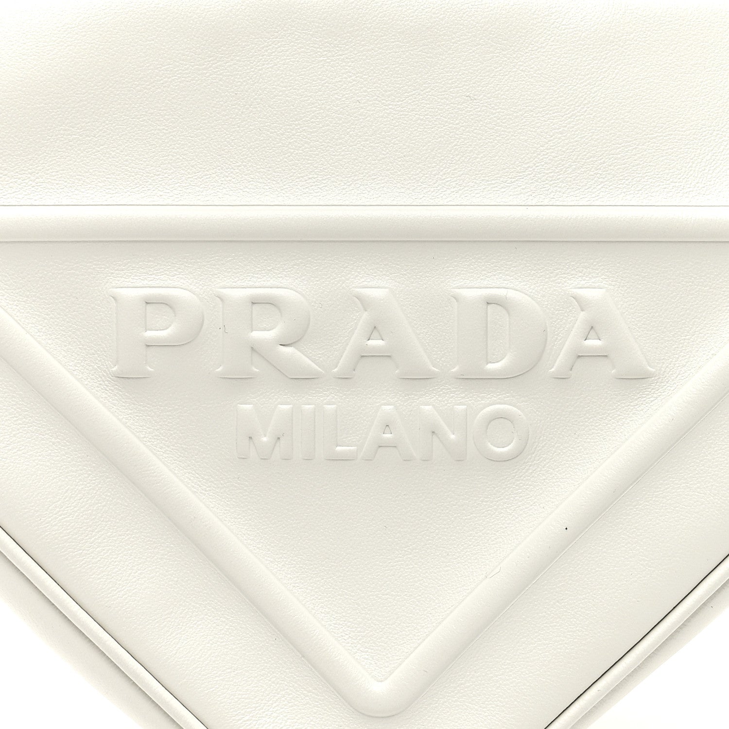 Prada Grace Lux Triangle Shoulder Bag White 7 of 8