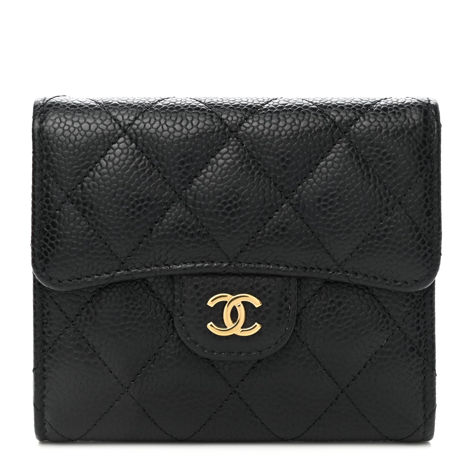Chanel Caviar Quilted Compact Flap Wallet 1 of 9