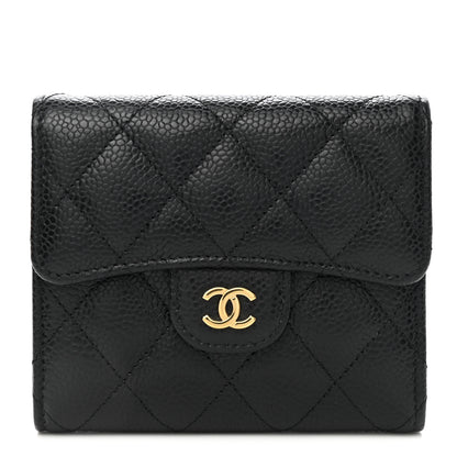 Chanel Caviar Quilted Compact Flap Wallet 1 of 9