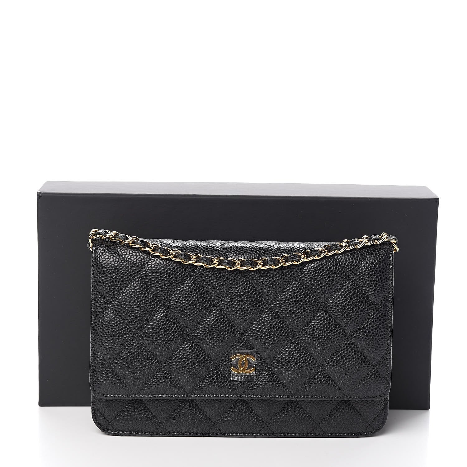 Chanel Caviar Quilted Wallet On Chain WOC Black 12 of 12