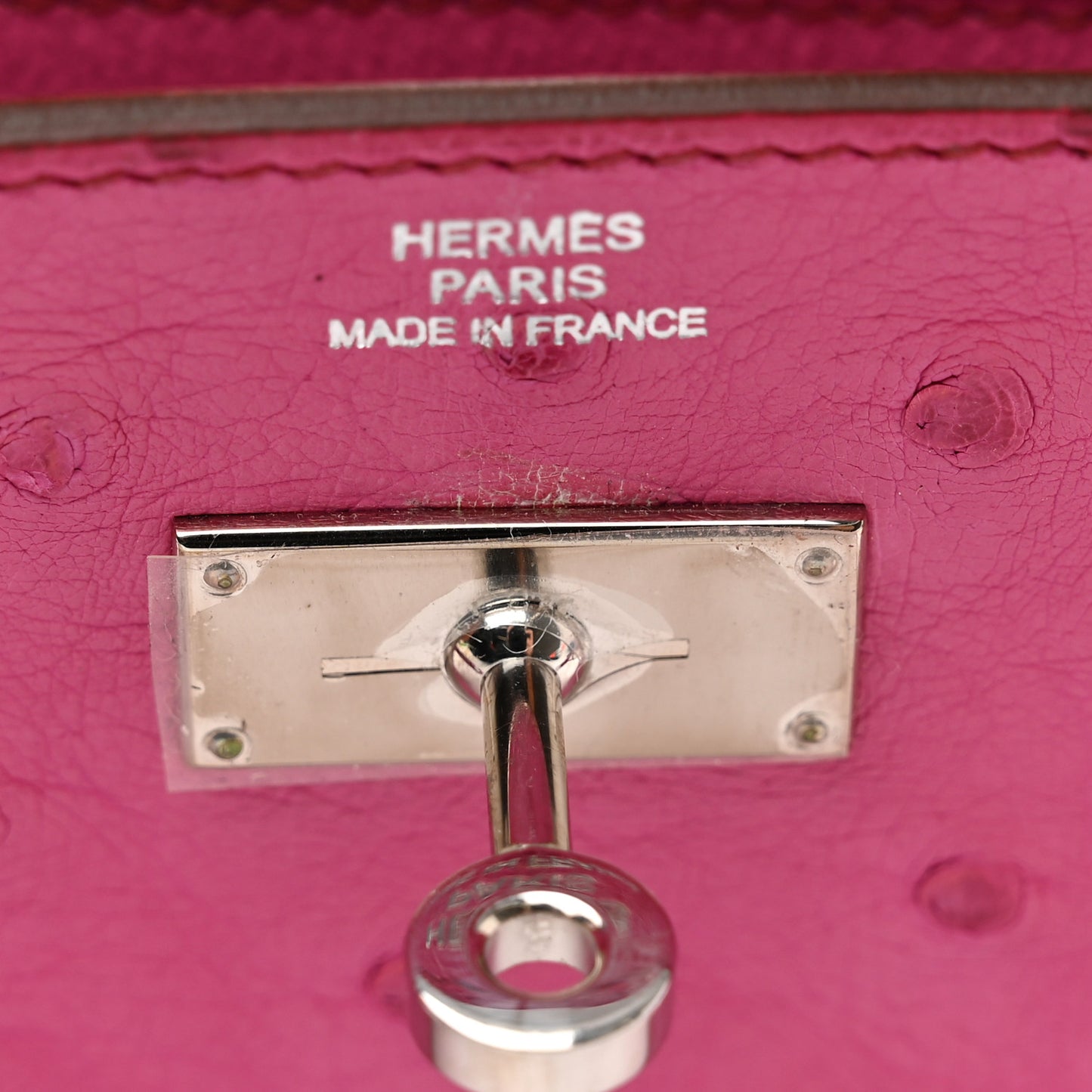 Ostrich Kelly Longue Wallet Fuchsia